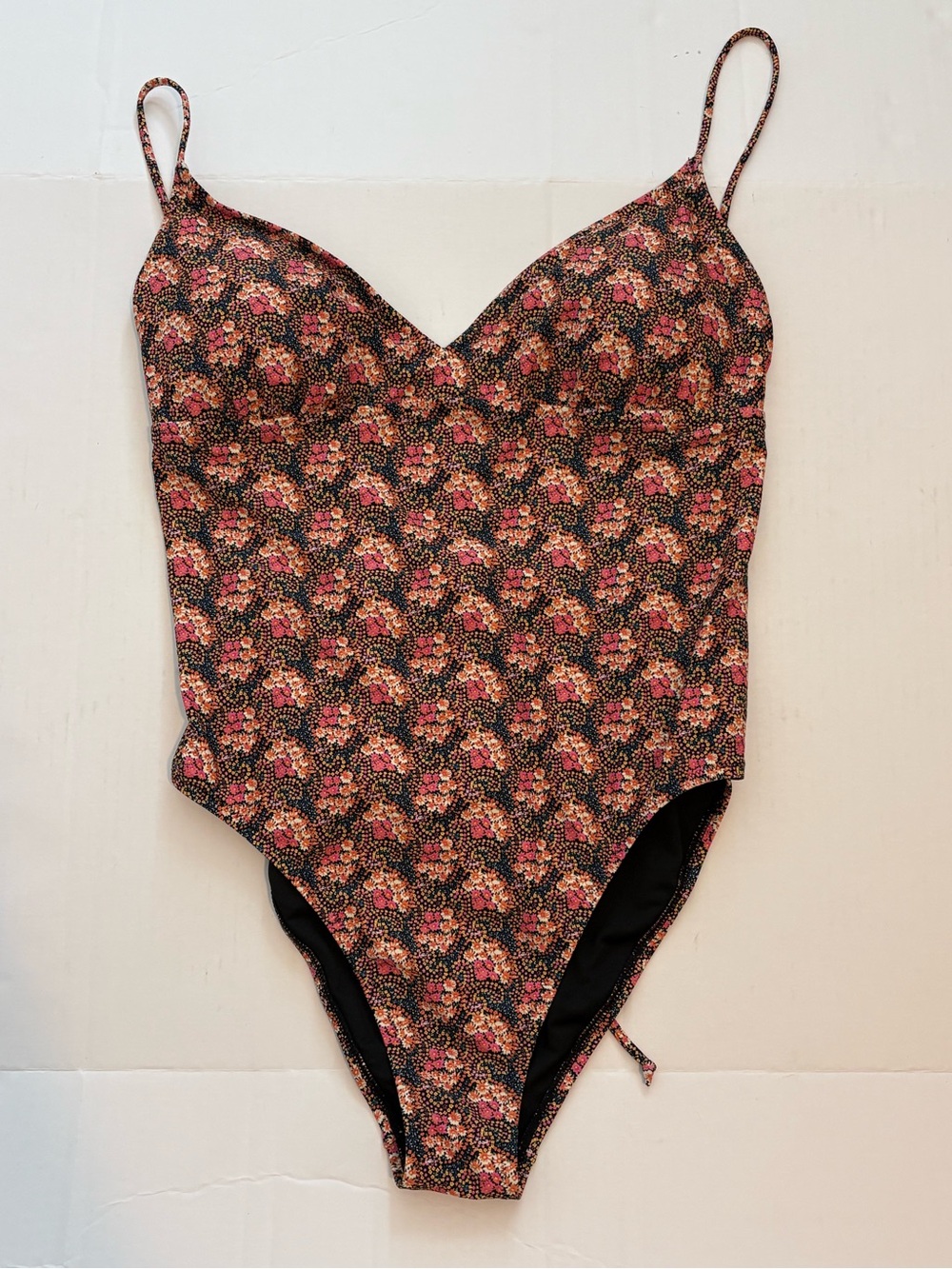 J Crew Strappy-Back Plunge One Piece Swimsuit in Ratti® Prism Floral Size 16 - Picture 4 of 8